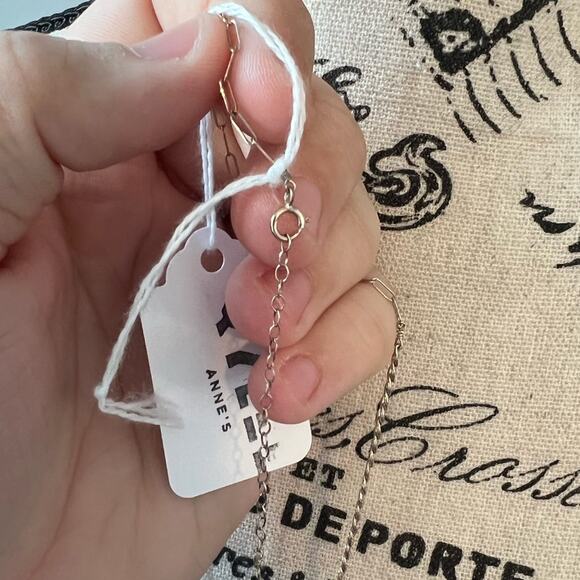 NWT Silver Initial T necklace delicate chain - Picture 6 of 6